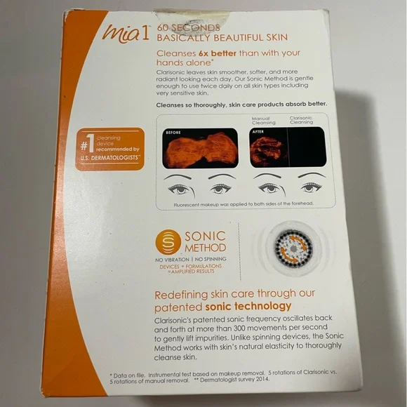 NEW NWB Clarisonic Mia 1 Speed Facial Cleansing Brush - Yellow, Brand NEW & RARE
